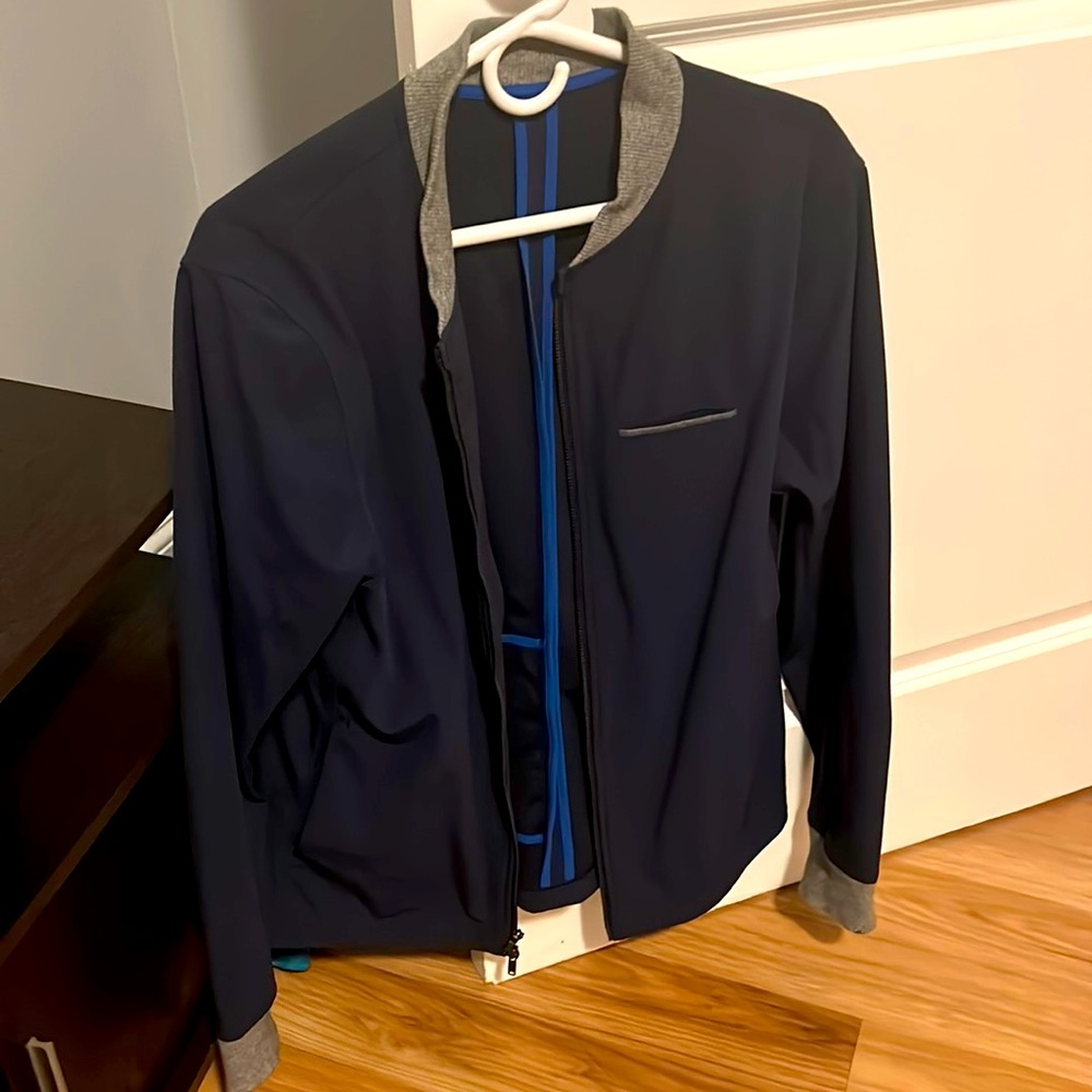 Lululemon mens bomber medium navy blue